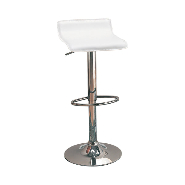 Coaster Furniture Bidwell 120391 Upholstered Adjustable Bar Stool - White (Set of 2) IMAGE 1