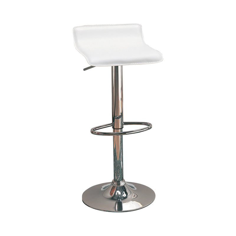 Coaster Furniture Bidwell 120391 Upholstered Adjustable Bar Stool - White (Set of 2) IMAGE 1