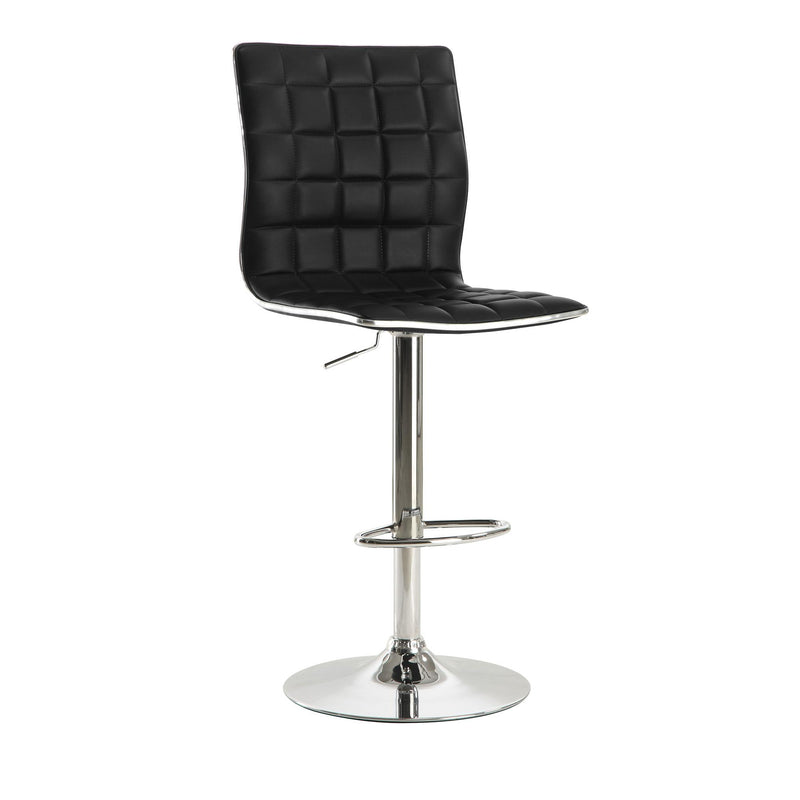 Coaster Furniture Ashbury 122087 Upholstered Adjustable Bar Stool - Black (Set of 2) IMAGE 2