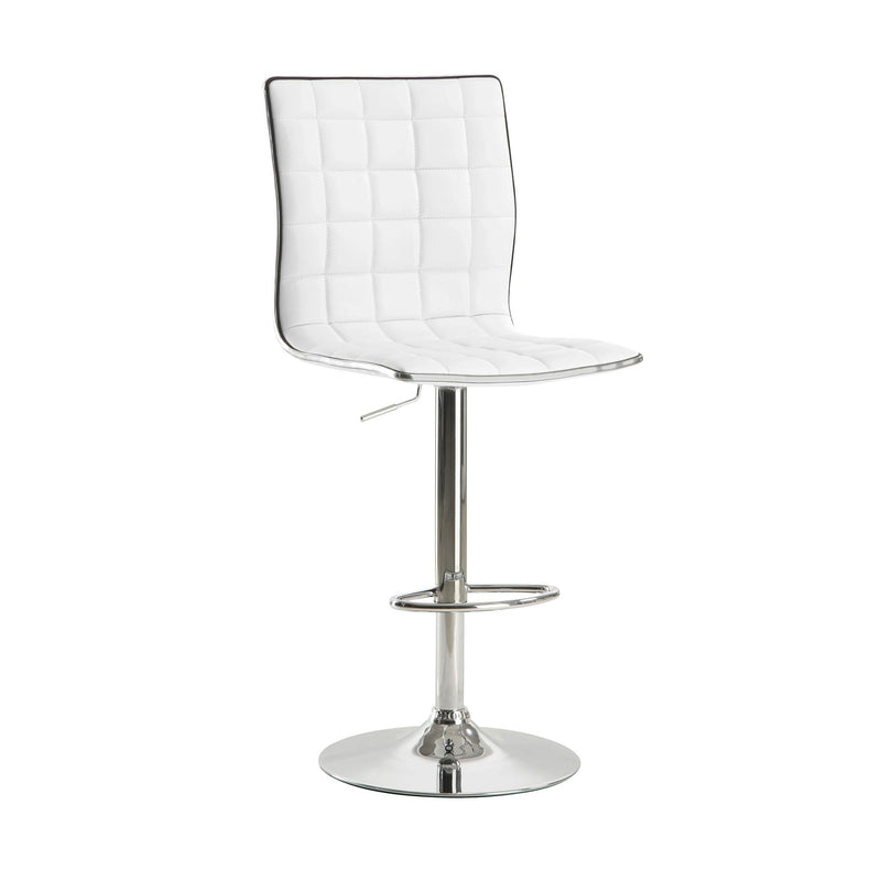 Coaster Furniture Ashbury 122089 Upholstered Adjustable Bar Stool - White (Set of 2) IMAGE 2