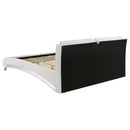 Coaster Furniture Jeremaine 300345KE Upholstered Eastern King Sleigh Bed - White IMAGE 4