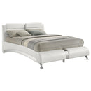 Coaster Furniture Jeremaine 300345Q Upholstered Queen Sleigh Bed - White IMAGE 2