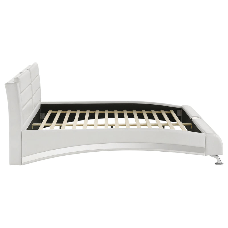 Coaster Furniture Jeremaine 300345Q Upholstered Queen Sleigh Bed - White IMAGE 5