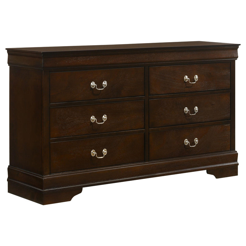 Coaster Furniture Louis Philippe 202413 6-Drawer Dresser - Cappuccino IMAGE 1