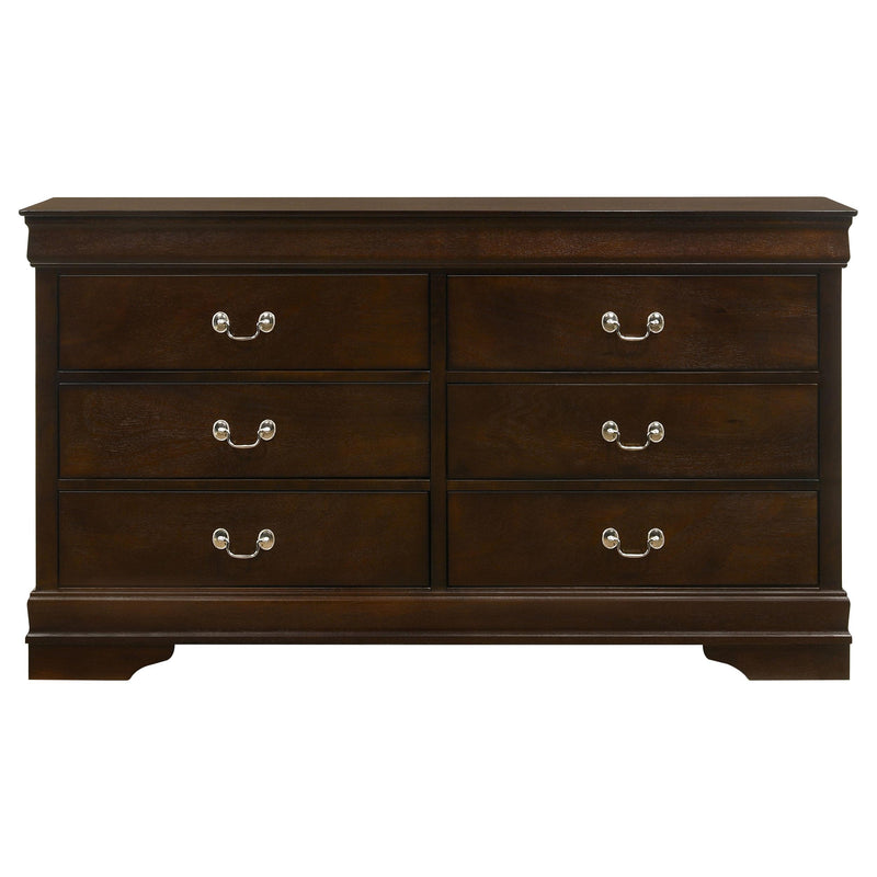 Coaster Furniture Louis Philippe 202413 6-Drawer Dresser - Cappuccino IMAGE 2