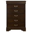 Coaster Furniture Louis Philippe 202415 5-Drawer Bedroom Chest - Cappuccino IMAGE 2