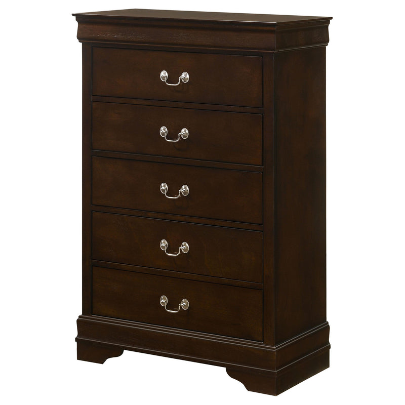 Coaster Furniture Louis Philippe 202415 5-Drawer Bedroom Chest - Cappuccino IMAGE 3