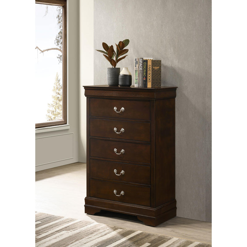Coaster Furniture Louis Philippe 202415 5-Drawer Bedroom Chest - Cappuccino IMAGE 9