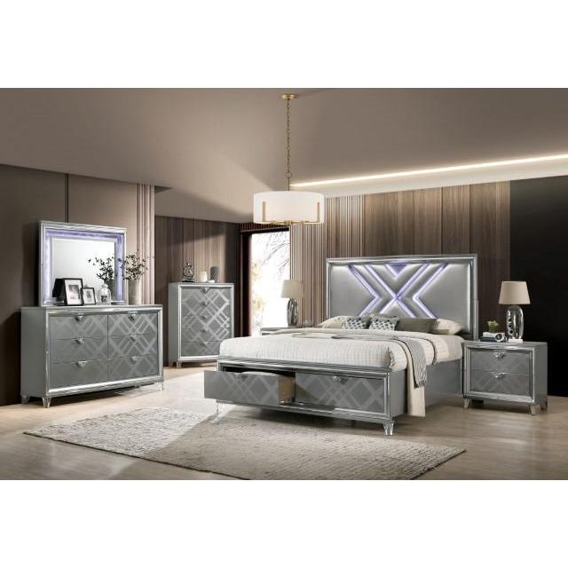 Calgary Furniture Emporium Emmeline FOA7147 7 pc Queen Panel Bedroom Set IMAGE 1