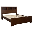 Coaster Furniture Jessica 200719KE Eastern King LED Storage Bookcase Bed - Cappuccino IMAGE 1