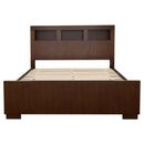Coaster Furniture Jessica 200719KE Eastern King LED Storage Bookcase Bed - Cappuccino IMAGE 2
