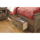  Signature Design by Ashley Trinell B446B16 Full Bookcase Bed with 2 Storage Drawers IMAGE 3