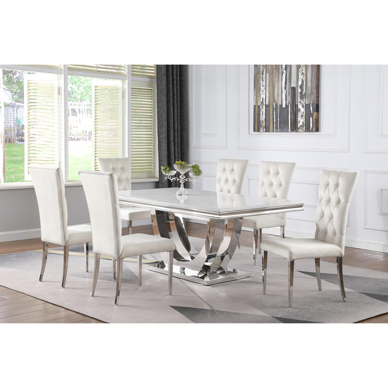 Calgary Furniture Emporium 111101-S7W 7 pc Dining Set IMAGE 1