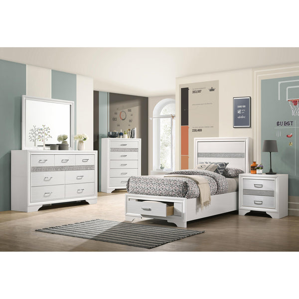 Calgary Furniture Emporium Miranda 205111T-S5 7 pc Twin Storage Bedroom Set IMAGE 1
