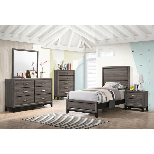 Calgary Furniture Emporium Watson 212421T-S5 7 pc Twin Panel Bedroom Set IMAGE 1