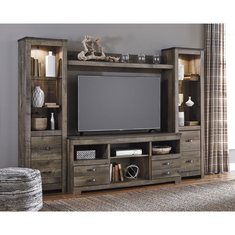  Signature Design by Ashley Trinell W446W2 4 pc Entertainment Center IMAGE 4