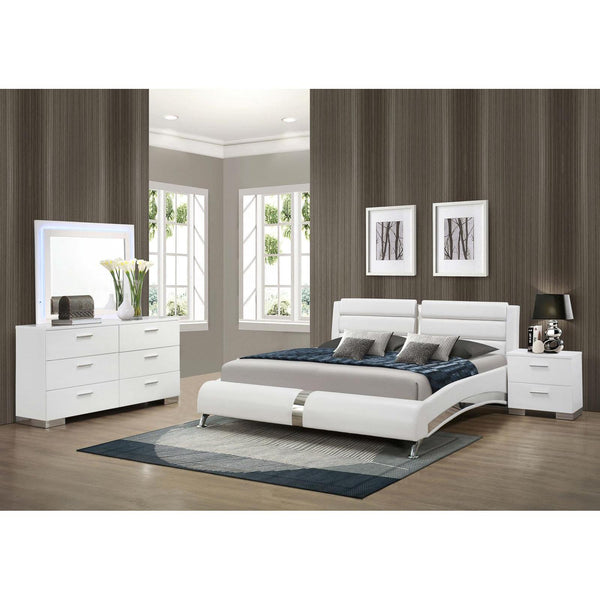 Calgary Furniture Emporium Felicity 300345KW-S4L 6 pc California King Upholstered Bedroom Set IMAGE 1