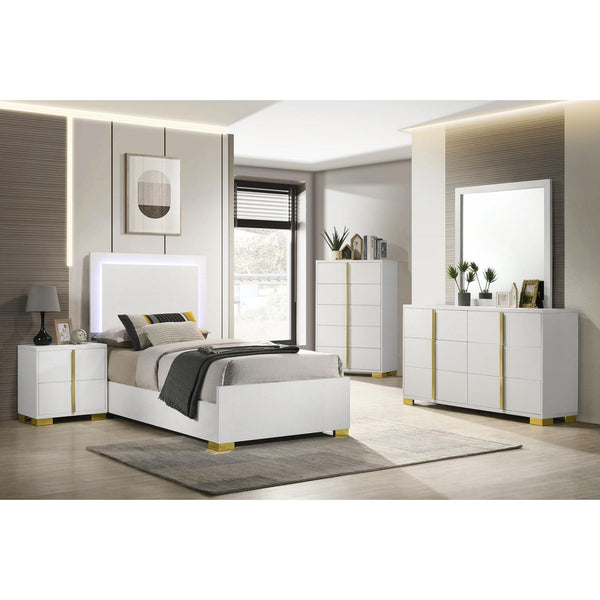 Calgary Furniture Emporium Marceline 222931T-S5 7 pc Twin Panel Bedroom Set IMAGE 1