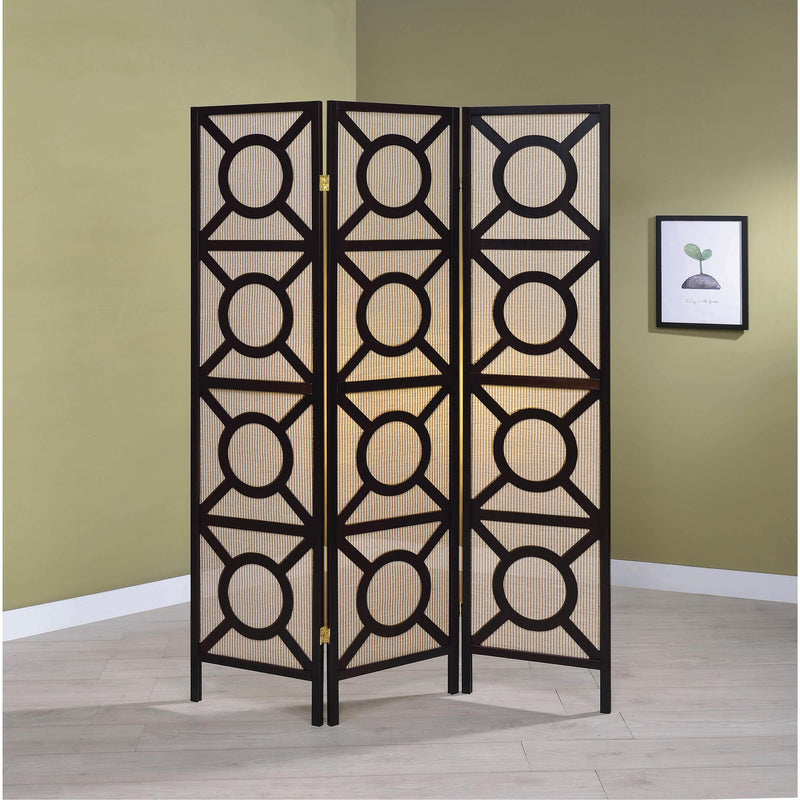 Coaster Furniture Vulcan 900090 3 Panel Room Divider Folding Shoji Screen - Cappuccino IMAGE 5
