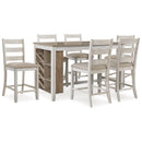 Signature Design by Ashley Skempton D394D8 7 pc Counter Height Dining Set IMAGE 1