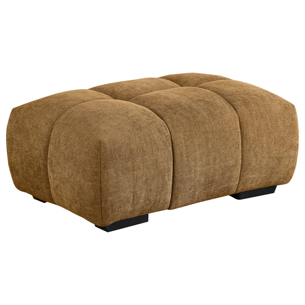 Coaster Furniture Camacho 503984 Rectangular Upholstered Tufted Ottoman - Amber IMAGE 1
