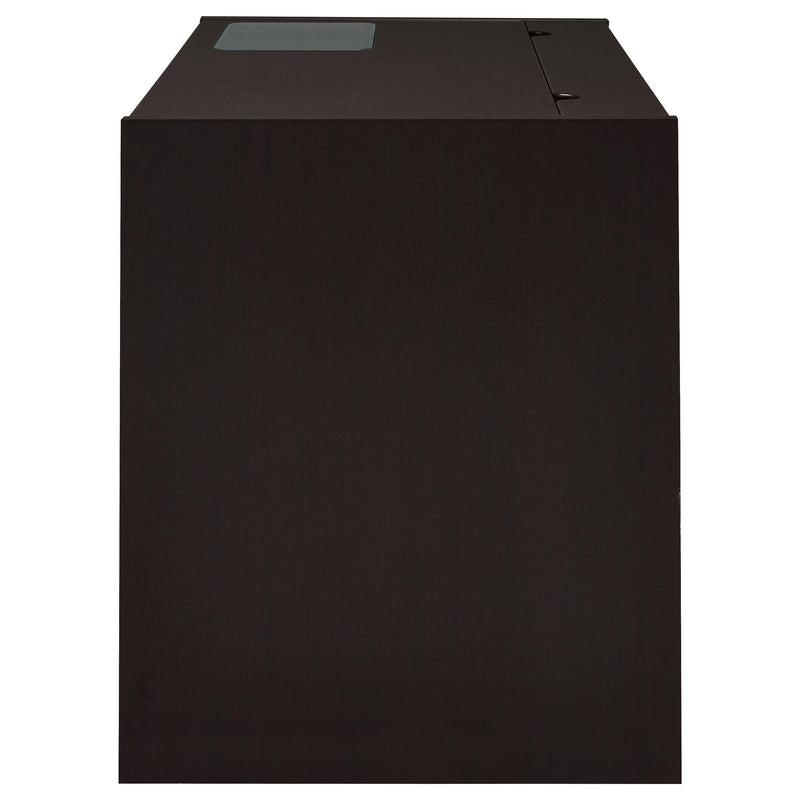 Coaster Furniture Halston 800702 47-inch 2-Drawer Office Desk with Cabinet - Cappuccino IMAGE 3