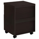 Coaster Furniture Skylar 800894 3-Drawer Home Office Mobile File Cabinet - Cappuccino IMAGE 6
