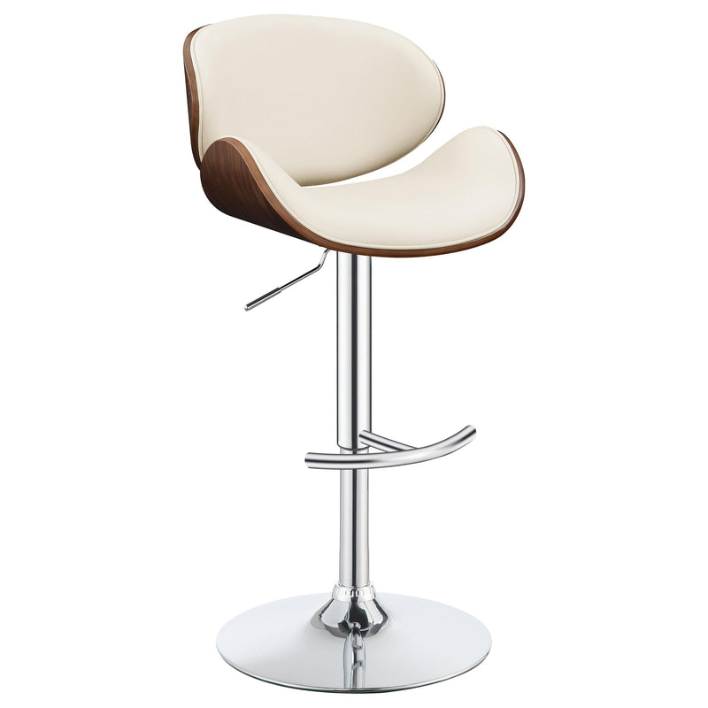 Coaster Furniture Harris 130505 Adjustable Bar Stool - Ecru and Chrome IMAGE 1