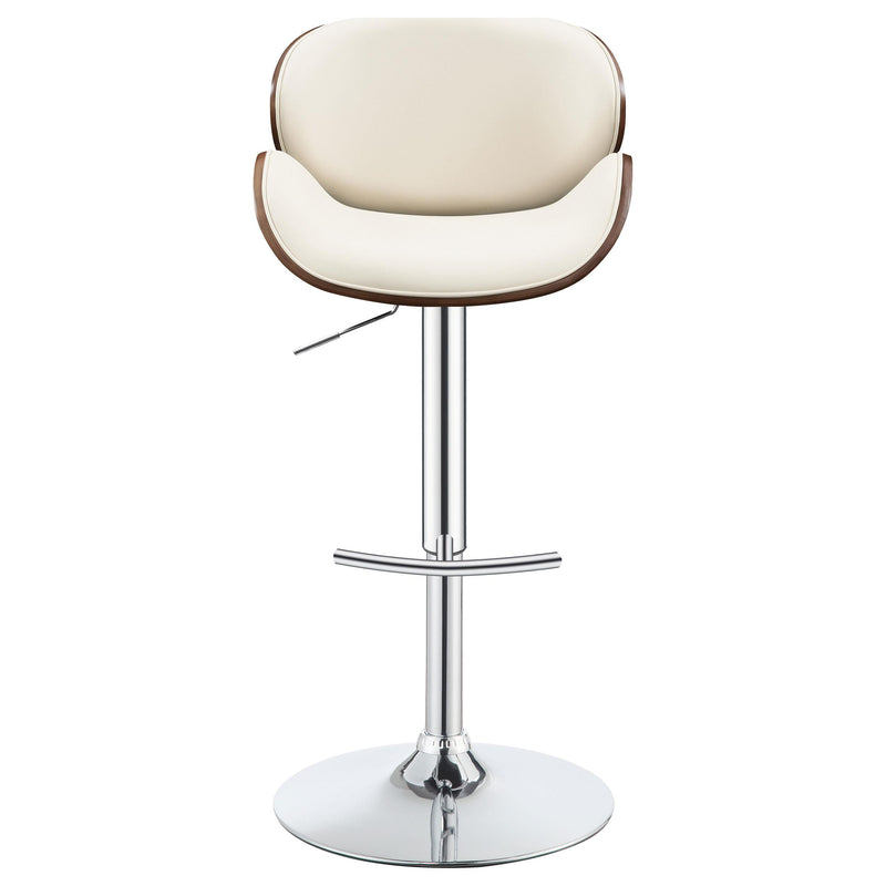 Coaster Furniture Harris 130505 Adjustable Bar Stool - Ecru and Chrome IMAGE 2