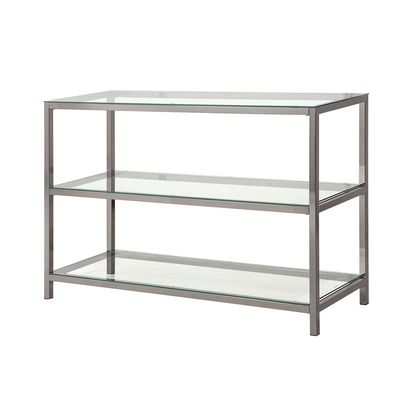 Coaster Furniture Trini 720229 2-shelf Glass Top Entryway Console Table - Black Nickel IMAGE 1