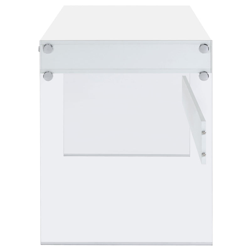 Coaster Furniture Dobrev 800829 48-inch 2-Drawer Writing Desk - White High Gloss IMAGE 5