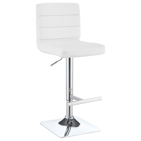 Coaster Furniture Bianca 120694 Upholstered Adjustable Bar Stool - White (Set of 2) IMAGE 1