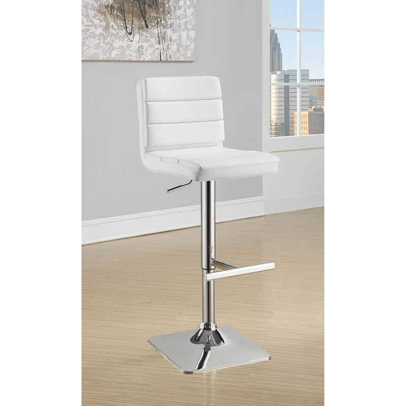 Coaster Furniture Bianca 120694 Upholstered Adjustable Bar Stool - White (Set of 2) IMAGE 6