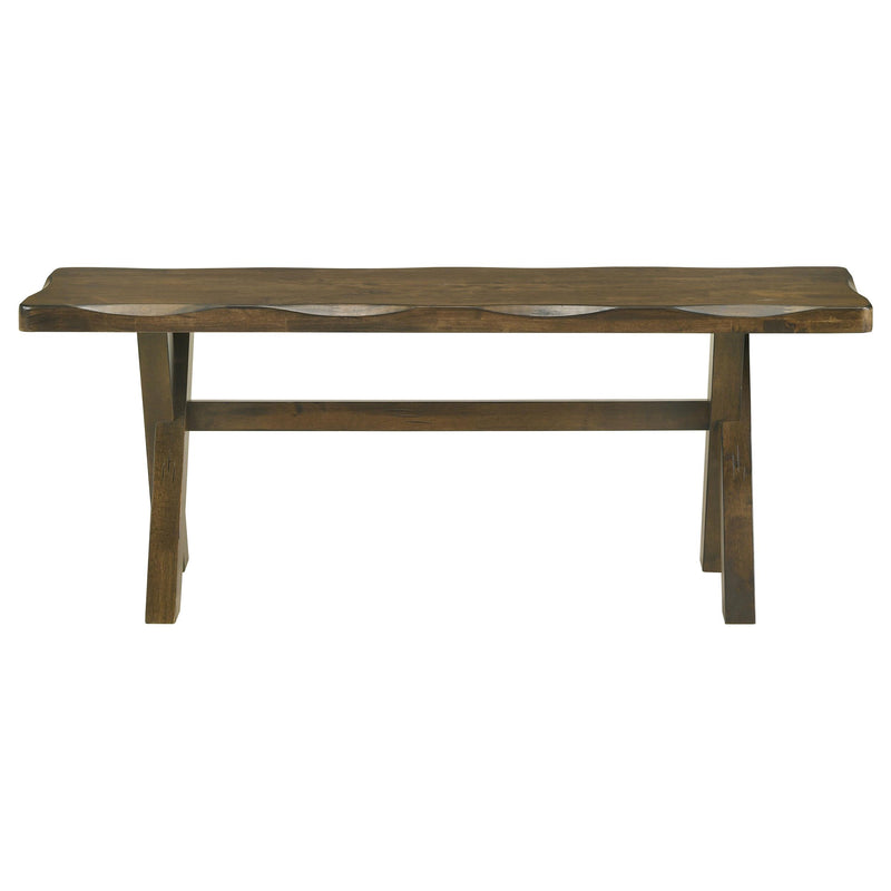 Coaster Furniture Alston 106383 47-inch Solid Wood Dining Bench - Knotty Nutmeg IMAGE 2