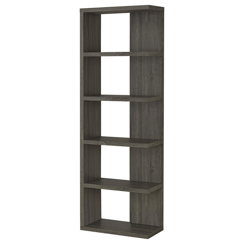 Coaster Furniture Harrison 800553 71-inch 5-shelf Bookshelf - Weathered Grey IMAGE 3