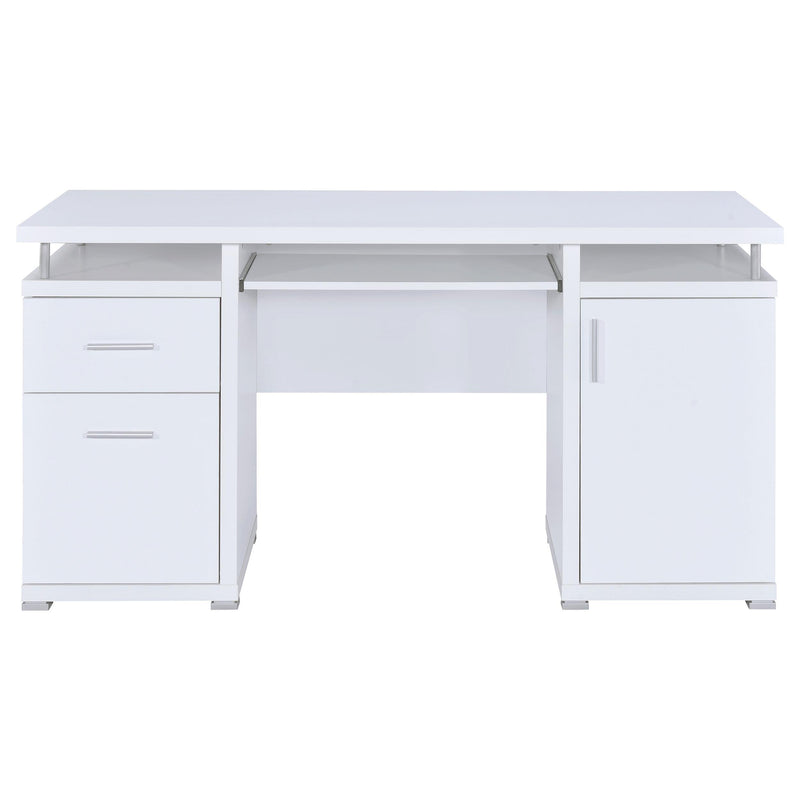 Coaster Furniture Tracy 800108 55-inch 2-Drawer Office Computer Desk - White IMAGE 3