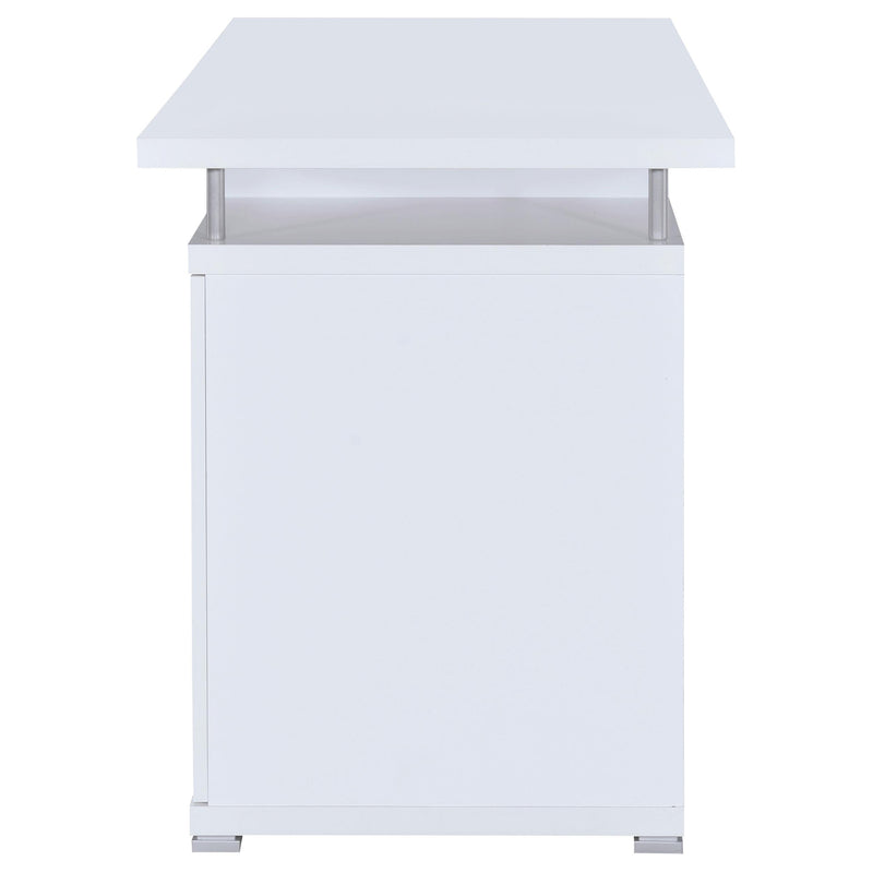 Coaster Furniture Tracy 800108 55-inch 2-Drawer Office Computer Desk - White IMAGE 4