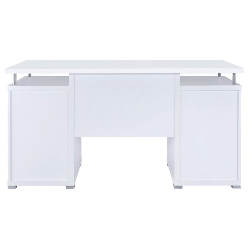 Coaster Furniture Tracy 800108 55-inch 2-Drawer Office Computer Desk - White IMAGE 6