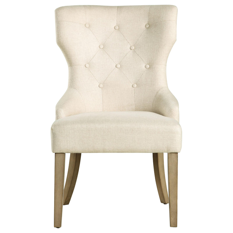 Coaster Furniture Baney 104507 Tufted Upholstered Dining Chair - Beige and Rustic Grey IMAGE 2