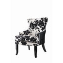 Coaster Furniture Trea 902169 Cowhide Print Upholstered Accent Chair - Black and White IMAGE 1