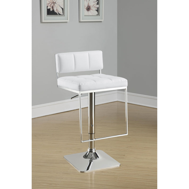 Coaster Furniture Alameda 100193 Adjustable Bar Stool - Chrome and White IMAGE 7