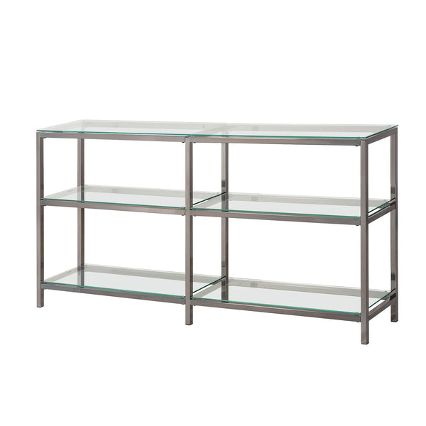 Coaster Furniture Kate 801018 55-inch 2-shelf Console Bookcases - Black Nickel IMAGE 1