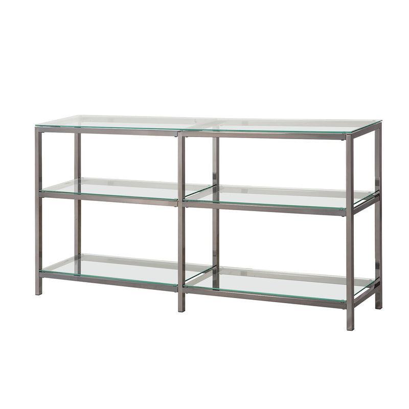 Coaster Furniture Kate 801018 55-inch 2-shelf Console Bookcases - Black Nickel IMAGE 1