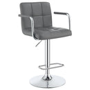 Coaster Furniture Palomar 121096 Adjustable Height Bar Stool - Grey and Chrome IMAGE 2