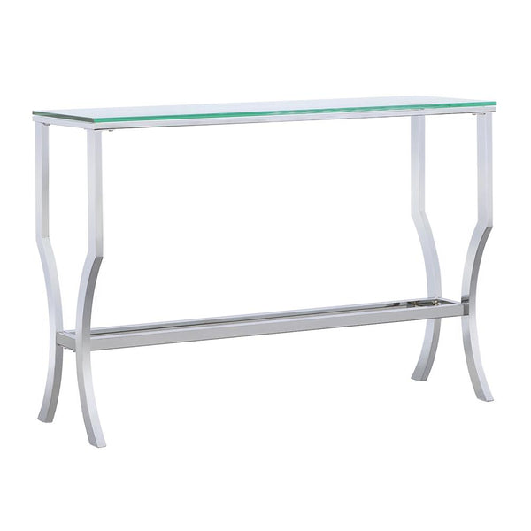 Coaster Furniture Saide 720339 Rectangular Glass Top Entryway Console Table - Chrome IMAGE 1