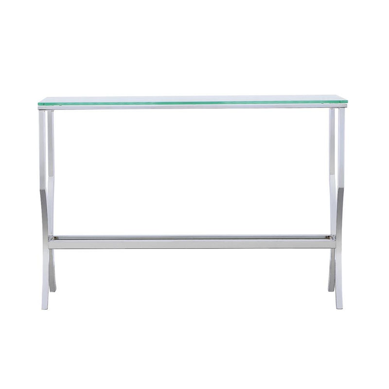 Coaster Furniture Saide 720339 Rectangular Glass Top Entryway Console Table - Chrome IMAGE 2