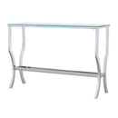 Coaster Furniture Saide 720339 Rectangular Glass Top Entryway Console Table - Chrome IMAGE 3