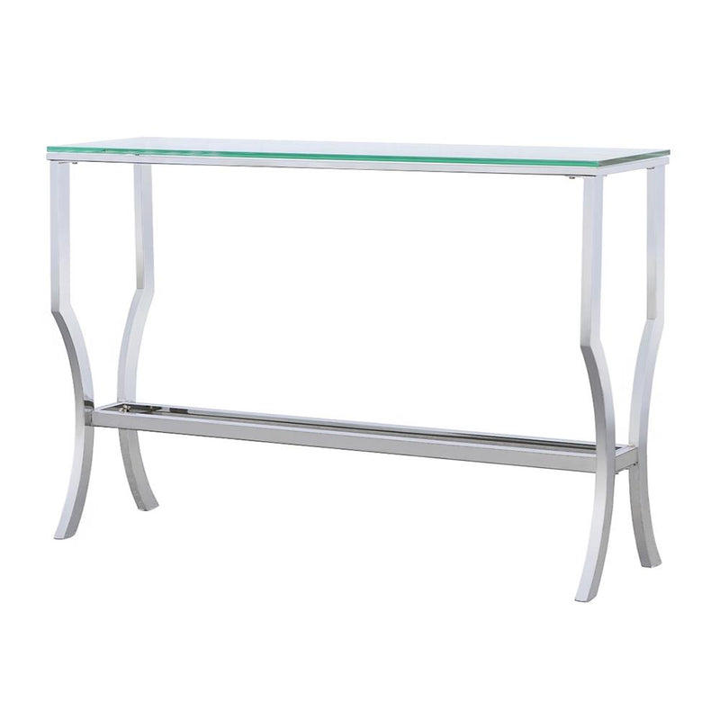 Coaster Furniture Saide 720339 Rectangular Glass Top Entryway Console Table - Chrome IMAGE 3