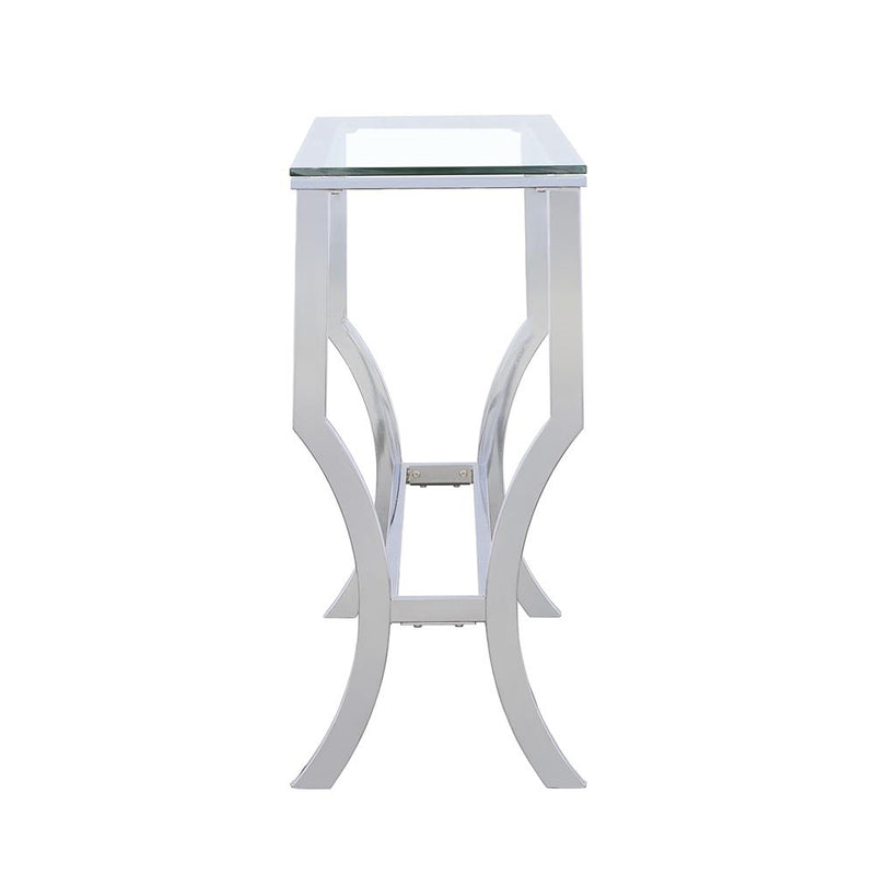 Coaster Furniture Saide 720339 Rectangular Glass Top Entryway Console Table - Chrome IMAGE 4