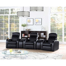 Coaster Furniture Cyrus 600001 Upholstered Track Arm Recliner - Black IMAGE 9